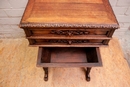 Hunt style Sewing table in Oak, France 19th century