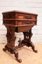 Hunt style Sewing table in Oak, France 19th century