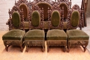 Hunt style Sofa and chairs in Oak, France 19th century