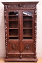 Hunt style Bookcase in Oak, France 19th century