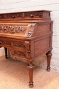 Hunt style Cylinder desk in Oak, France 19th century