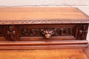 Hunt style Cylinder desk in Oak, France 19th century