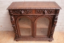 Hunt style Display cabinet in Oak, France 19th century