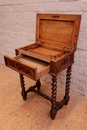 Hunt style Sewing table in Oak, France 19th century