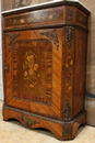 style Cabinet in mahogany,bronze and marble, France 19th century