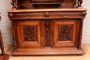 Henri II style Cabinet and server in Walnut, France 19th century