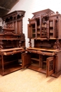 Henri II style Cabinet and server in Walnut, France 19th century