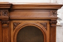 Renaissance style Bookcase in Walnut, France 19th century