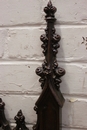 Gothic style Hall bench in Oak, France 19th century