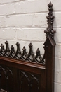 Gothic style Hall bench in Oak, France 19th century