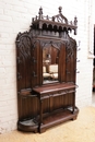 Gothic style Hall tree  in Walnut, France 19th century