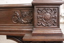 Renaissance style Fire mantle in Oak, Belgium 1900