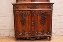 Louis XV style Display cabinet in Oak, Belgium 19th century