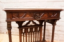 Gothic style Desk table in Walnut, France 19th century