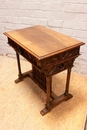 Gothic style Desk table in Walnut, France 19th century