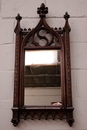 Gothic style Mirror in Walnut, France 19th century