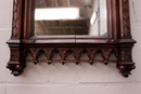 Gothic style Mirror in Walnut, France 19th century