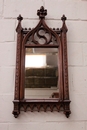 Gothic style Mirror in Walnut, France 19th century