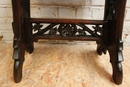 Gothic stool in Oak, France 19th century