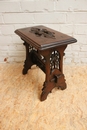 Gothic stool in Oak, France 19th century