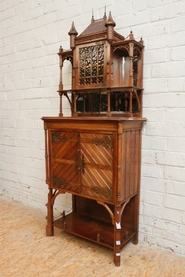 Little walnut gothic cabinet