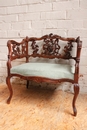 Louis XV style bench in Walnut, France 19th century