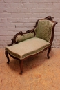 Louis XV style Long chair in Walnut, France 19th century