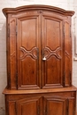 Louis XIV style Cabinet deux corps in Oak, France 18th century