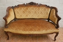 Louis XV style 5 Pc. sofa set in Walnut, France 19th century