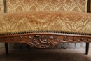 Louis XV style 5 Pc. sofa set in Walnut, France 19th century