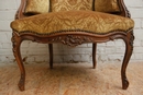 Louis XV style 5 Pc. sofa set in Walnut, France 19th century