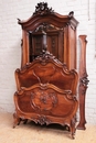 Louis XV style Armoire and bed in Walnut, France 19th century