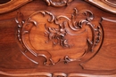 Louis XV style Armoire and bed in Walnut, France 19th century