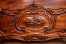 Louis XV style Bedroom in Walnut, France 19th century