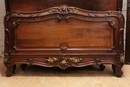 Louis XV style Bedroom in rosewood and bronze, France 19th century