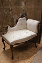 Louis XV style Bench in Walnut, France 19th century