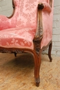 Louis XV style Bergére in Walnut, France 19th century