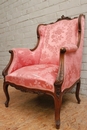 Louis XV style Bergére in Walnut, France 19th century