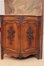 Louis XV style Corner cabinet in Walnut, France 19th century