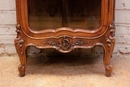 Louis XV style Display cabinet in Walnut, France 19th century