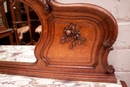 Louis XV style Cabinet and server in oak and marble, France 19th century