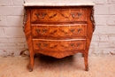 Louis XV Chest inlay bronze marble