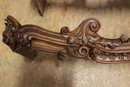 Louis XV style Curtain hangers in Walnut, France 19th century