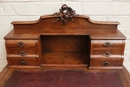 Louis XV style Desk and two chairs in Walnut, France 19th century