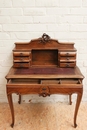 Louis XV style Desk and two chairs in Walnut, France 19th century