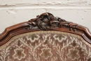 Louis XV style Desk and two chairs in Walnut, France 19th century