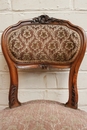 Louis XV style Desk and two chairs in Walnut, France 19th century