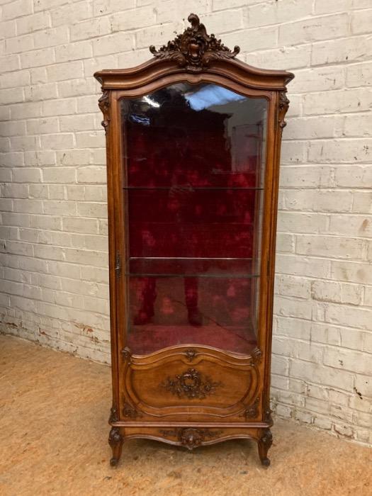 Louis XV display cabinet in walnut