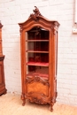 Louis XV style Display cabinet in Walnut, France 19th century