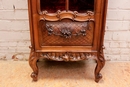 Louis XV style Display cabinet in Walnut, France 19th century